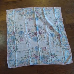 GORGEOUS NEW Talbots 100% Silk 36" Square Pink Scarf.